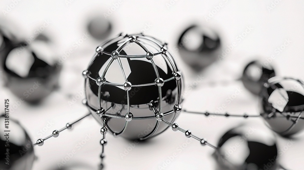 Poster abstract global business network concept of connection and growth