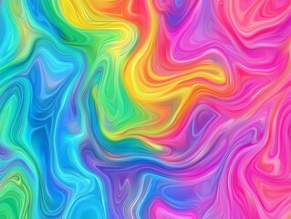 Obraz premium Vibrant swirling abstract patterns digital art colorful background creative design artistic expression