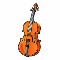 Fototapeta premium cello isolated on white