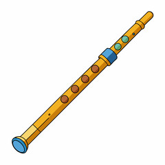 flute vector illustration