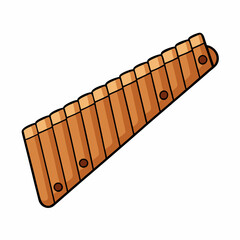 pan flute isolated on white