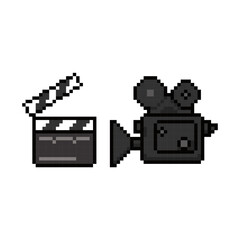 movie kit icon pixel art