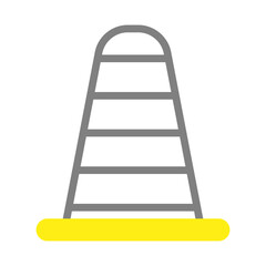 Safety Cone Simple Flat Vector Illustration