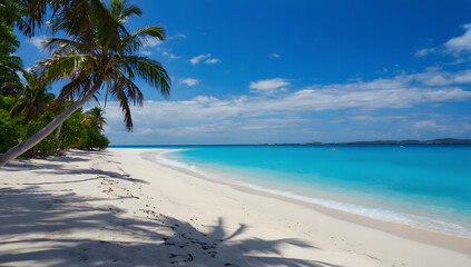 Fototapeta premium Tropical Blue Beach Scene 