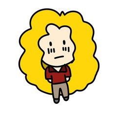 illustration of cartoon happy boy