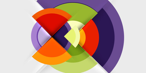 Fototapeta premium Techno circles and semi circles. Vector Illustration For Wallpaper, Banner, Background, Card, Book Illustration, landing page