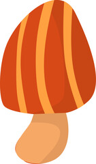 Mushroom Line Art with Colors