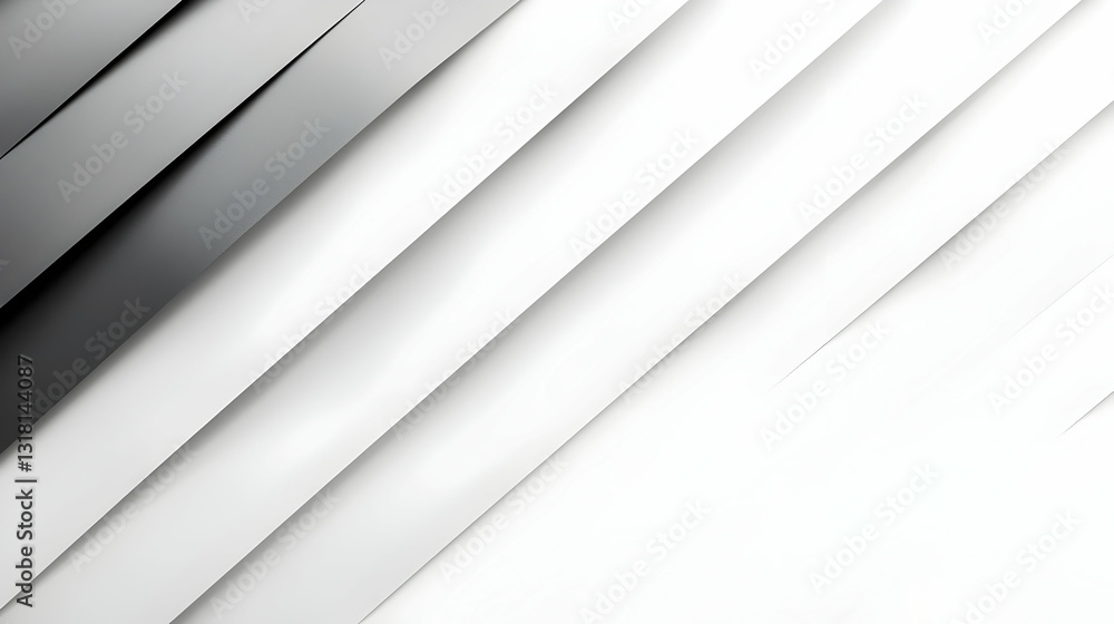 Poster abstract geometric white diagonal lines with shadow and light forming textured background