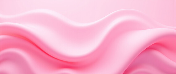 Obraz premium Pink Abstraction: Bright Gradients with Soft Flowing Wave Shapes