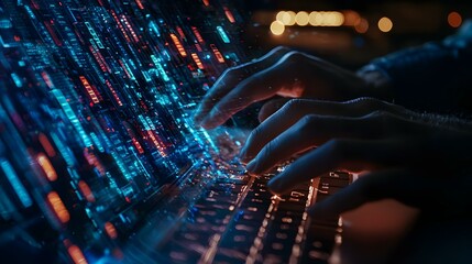 Hacker Coding Cybersecurity On Laptop