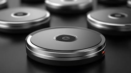 Multiple Silver and Black Robotic Vacuum Cleaners on a Smooth Surface