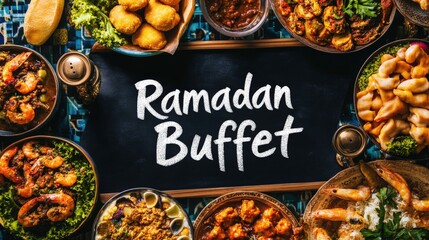 A delightful and colorful Ramadan buffet spread of various cuisines