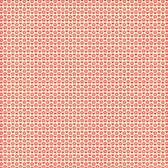 Seamless small red flower pattern with heart centers on cream background, cute romantic floral texture for Valentine&rsquo;s Day fabric, gift wrap, scrapbook paper and wedding stationery.