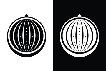 Watermelon Icon Silhouette. High-Quality Vector Symbol in Black & White