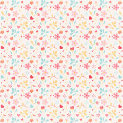 Love fabric paper and background with heart patterns for valentine's day, textured backdrop for christmas 