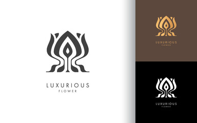 Plant vector of logo design templates, organic, floral illustration in simple icon