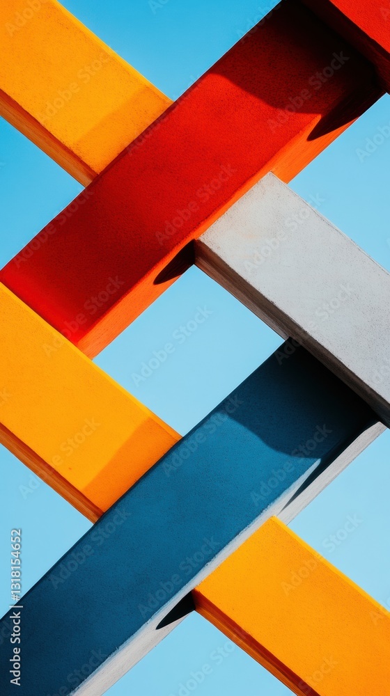 Poster geometric digital dynamics vibrant abstract motion design exploring technological innovation and cre