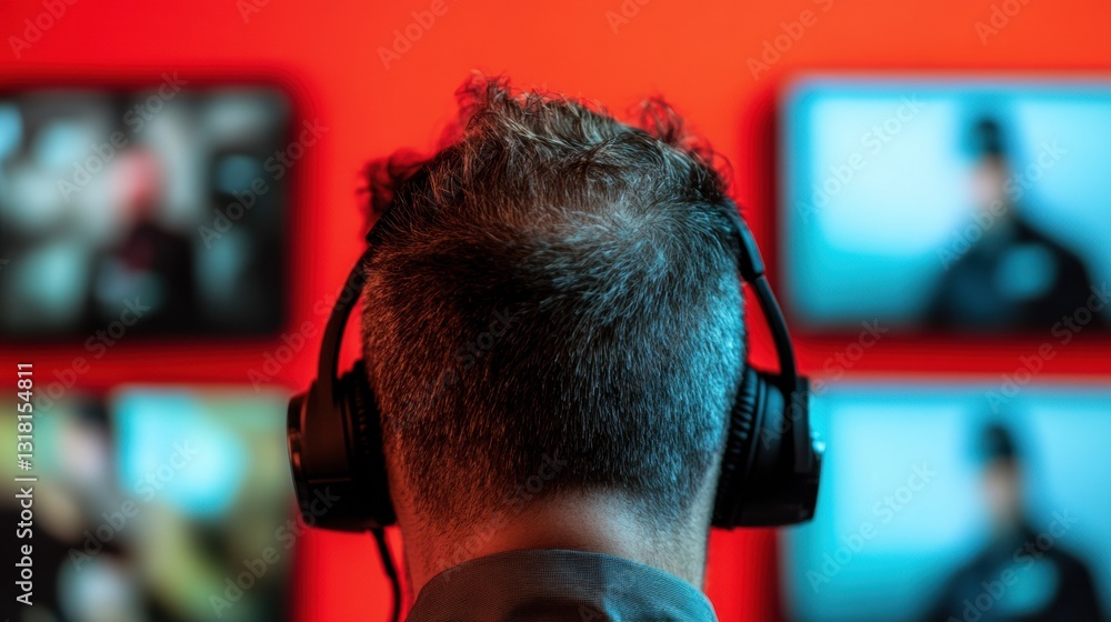 Fototapete cybersecurity vigilance next-gen digital monitoring with immersive ai-driven control room experience