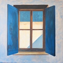 Mediterranean Blue Window: A Glimpse of Sunlight