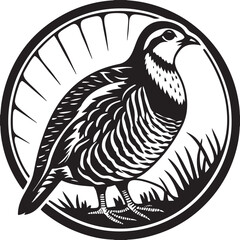 chukar partridge bird silhouette printable design