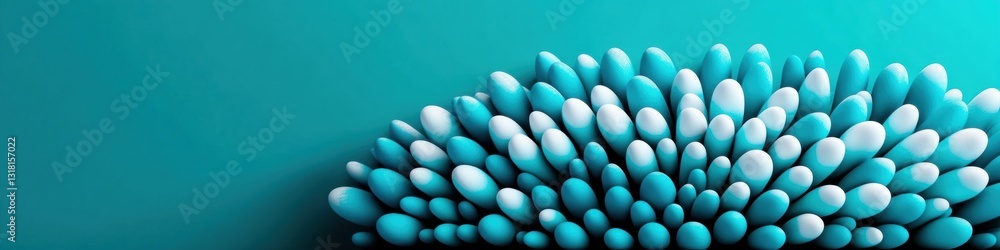 Poster fluid dynamics of innovation abstract teal organic cluster visualization - digital transformation an