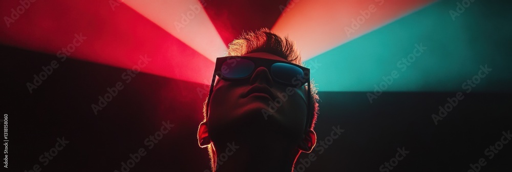 Poster Immersive Metaverse Exploration Next-Gen XR Experience with Cinematic Color Gradient - Tech Innovation Visualizing Digital Transformation and Interactive Media Engagement
