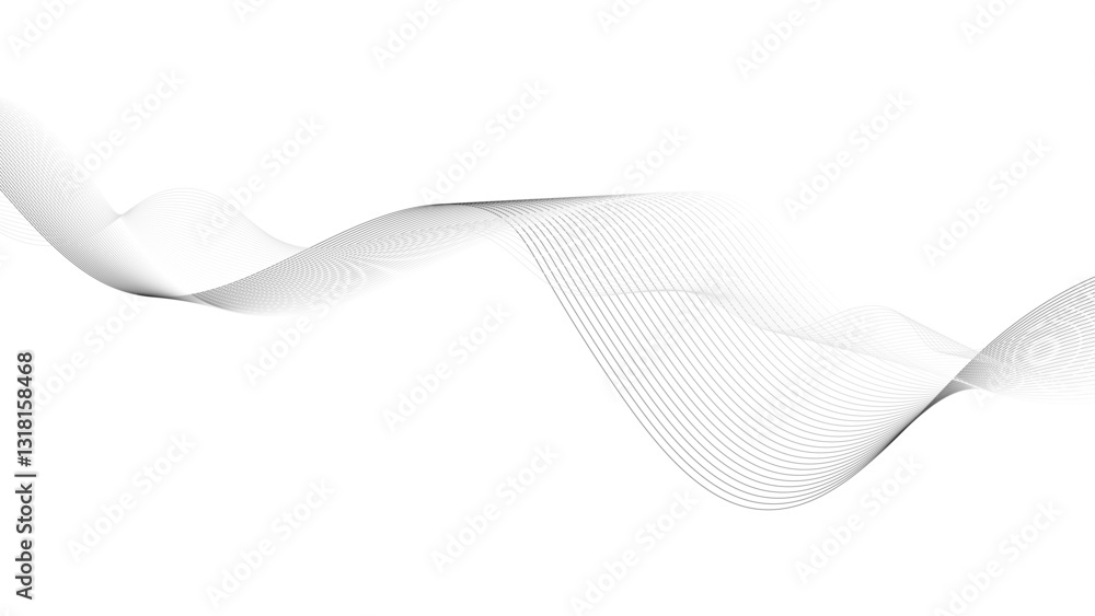 Poster abstract vector background with wavy lines, modern glowing moving lines design. modern white moving 