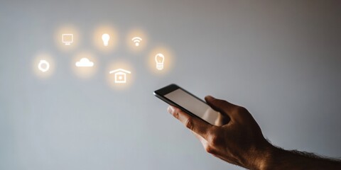 Minimalist IoT Interface Seamless Smart Home Control with Digital Touchpoint - Intuitive Tech Ecosystem for Modern Urban Living and Connected Lifestyle Experience