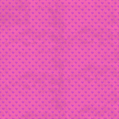 Seamless pink background with small purple hearts and subtle grunge texture, perfect romantic pattern for Valentine’s Day wrapping paper, fabric, scrapbook and greeting cards.