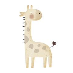 cartoon giraffe. flat style, colorful illustration for kids. baby design for cards, poster decoration, t-shirt print