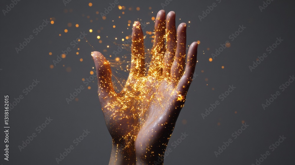 Poster quantum creativity unleashed luminescent digital empowerment - neuroinnovative wellness visualizatio