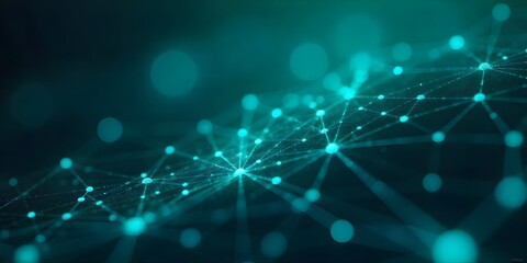 Fototapeta premium Abstract technology background. Network connection structure. Big data visualization. Generated by AI