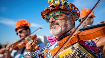 Vibrant Cultural Fusion Day of Romas Street Performance Showcasing Intergenerational Musical Storytelling for Global Creative Economy and Experiential Marketing