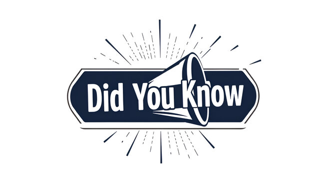 Modern Did You Know label with megaphone. Web banner element. Did You Know? Loudspeaker. Banner design for business, marketing, advertising, life hacks, blog, and social Media. Vector illustration