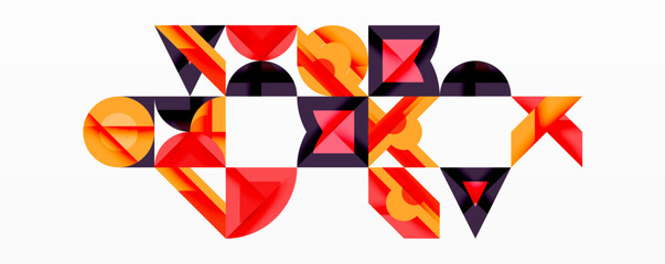 Circles squares lines abstract background