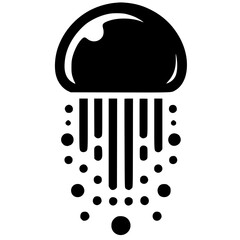 Jellyfish logo silhouette