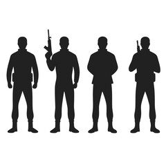 Action and Thriller Character Silhouettes Stealth and Combat Pack
