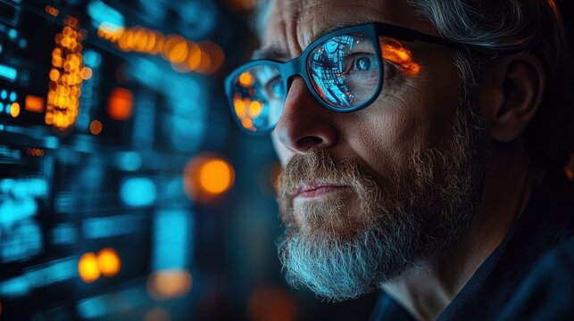 Particle accelerator physicist analyzing holographic collision event data - Powered by Adobe