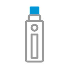 Minimalist USB Drive Icon with Blue Accent Color