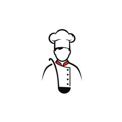 chef with a tray with food