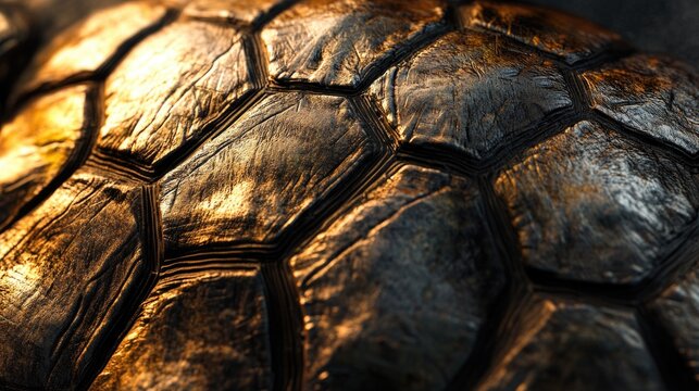 Detailed close up of a turtle or tortoise shell surface