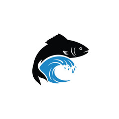 black silhouette of fish
