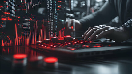 Cybersecurity Analyst Monitoring Data Streams, Analyzing Network Traffic, and Identifying Threats Efficiently.