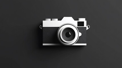 Vintage Camera on Dark Background: A Minimalist Photography Concept