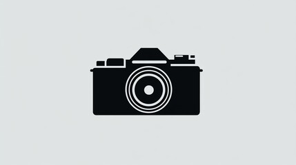 Simple Black Camera Icon: A Minimalist Design