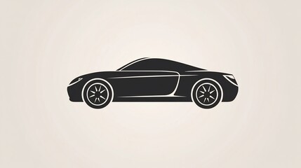 Sleek Coupe Silhouette: A Modern Sports Car Icon