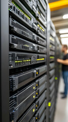 Server room technician maintenance