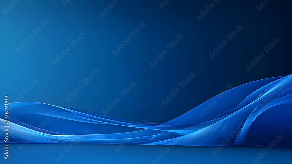 Poster abstract blue pixelated wave pattern on gradient background digital art illustration dynamic flowing