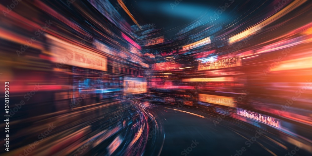 Poster vibrant abstract conceptual backdrop featuring motion blur in topaz colors. ideal for media projects