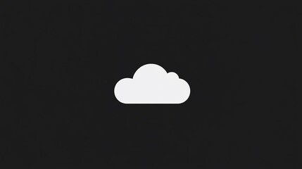 Minimalist Cloud Icon on Dark Background: A Simple Design